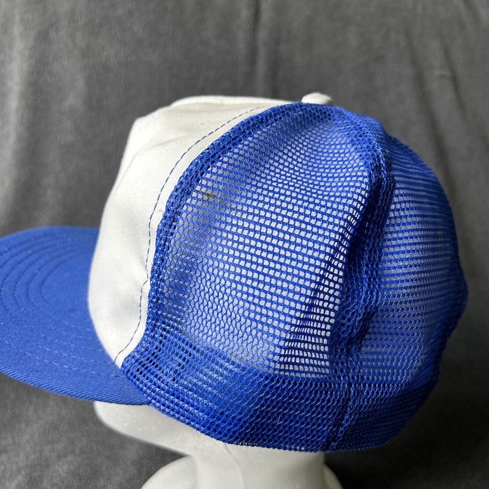 Vintage SnapBack Trucker Hat Sentry Hardware Cap Blue Made In USA - Picture 4 of 10